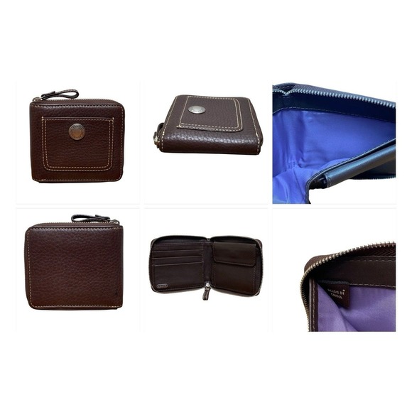 Coach Chelsea Chocolate Brown Leather Demi Flap F10893 w/ Matching Wallet - Picture 16 of 16